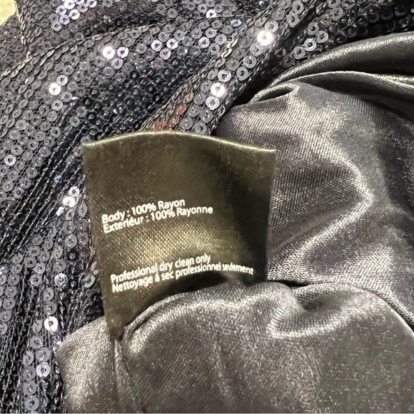 Alexander Wang Midnight Blue Sequin Mini Cowl Neck Cocktail Dress - Picture 6 of 9